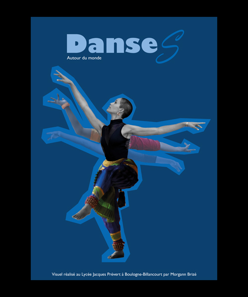 Affiche 1 sur fond bleu