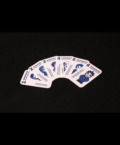 Photo des cartes à plat