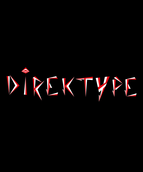 Titre Direktype écrit avec la typographie