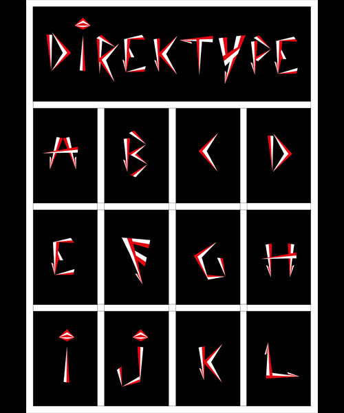 Spécimen typographie de A à L
